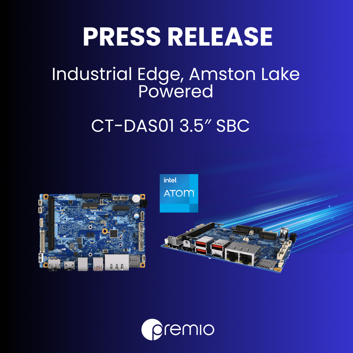Premio、Intel Atom® x7000REシリーズ（Amston Lake）搭載3.5インチ