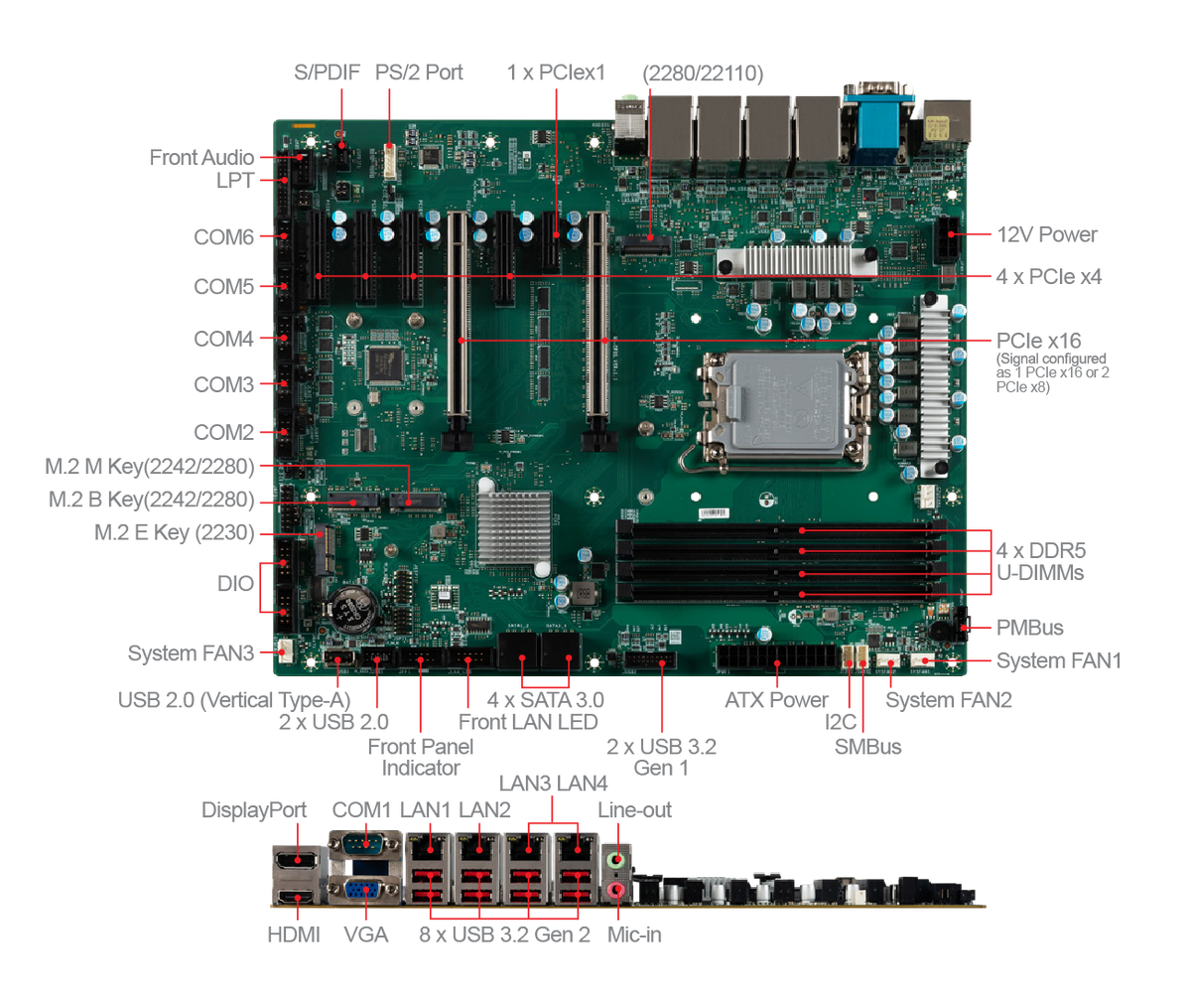 CT ARL01 ATX Industrial Motherboard With LGA 1700 Socket Supporting 14 ct-arl01-atx-industrial-motherboard-with-lga-1700-socket-supporting-14