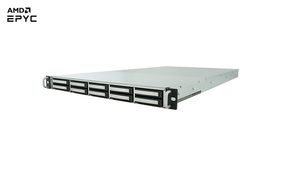 FlacheSAN1N10U-UR 1U 10 BAYS NVMe U.2 PCIE X4 SINGLE 2ND GEN AMD EPYC 500W HRP