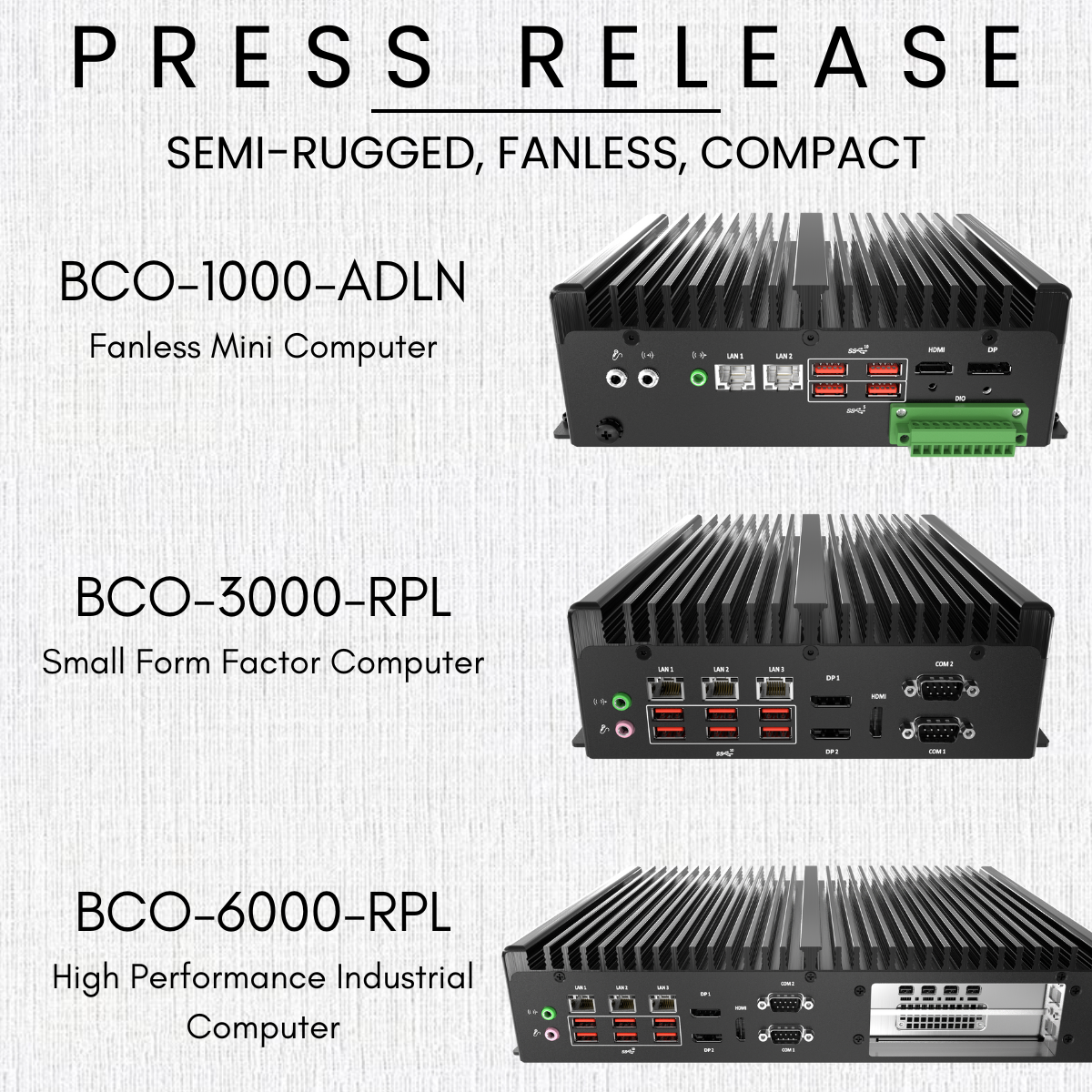 Premio Debuts New Semi-Rugged x86 Industrial Computers at Automate 2024