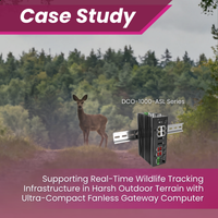 Supporting Real-Time Wildlife Tracking Infrastructure in Harsh Outdoor Terrain with Ultra-Compact Fanless Gateway Computer