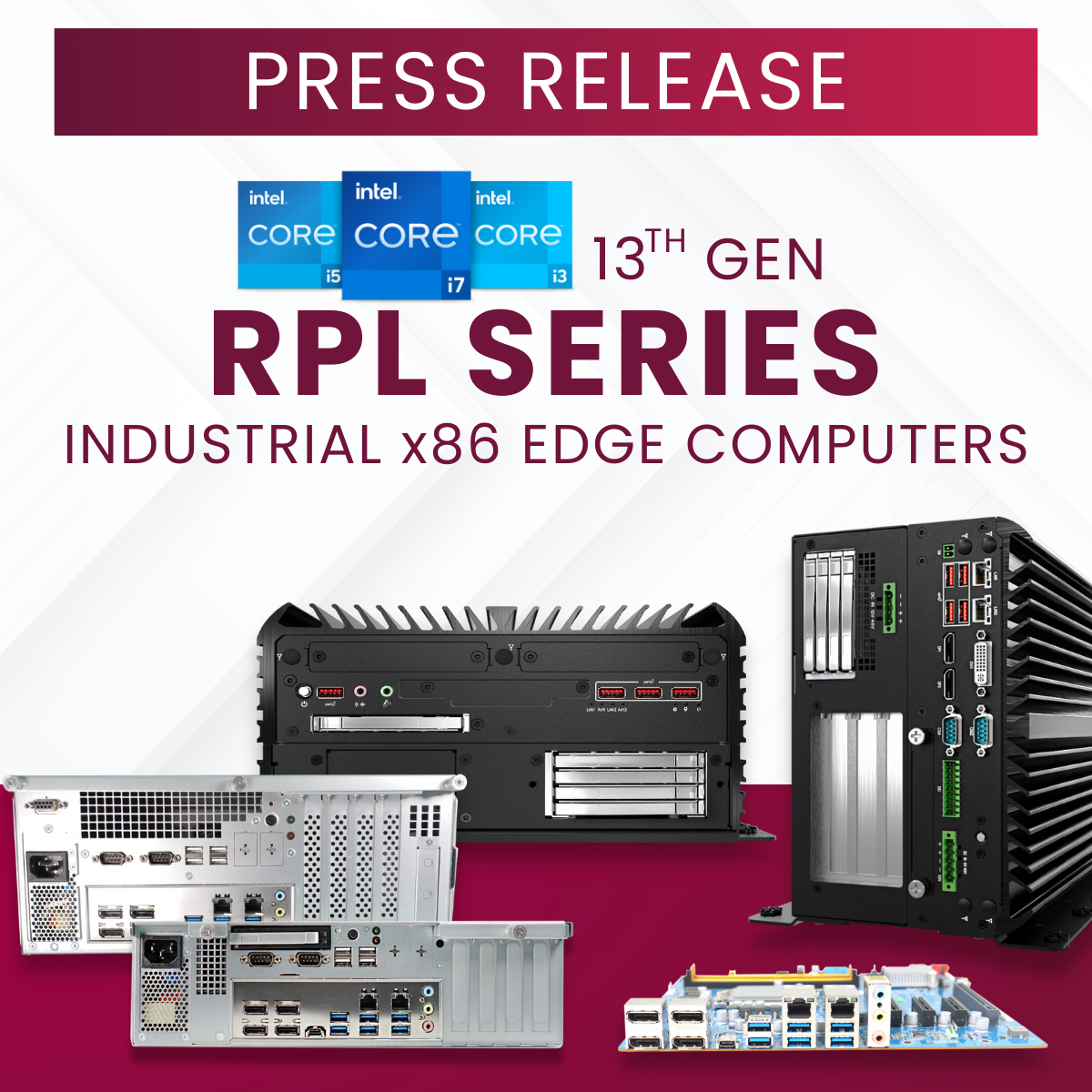 Premio launches 13th Gen Intel Core Series Industrial x86 Edge Computers - AI Edge Inference Computer, Machine Vision Computer, Fanned Industrial Computer, and Industrial mATX Motherboard