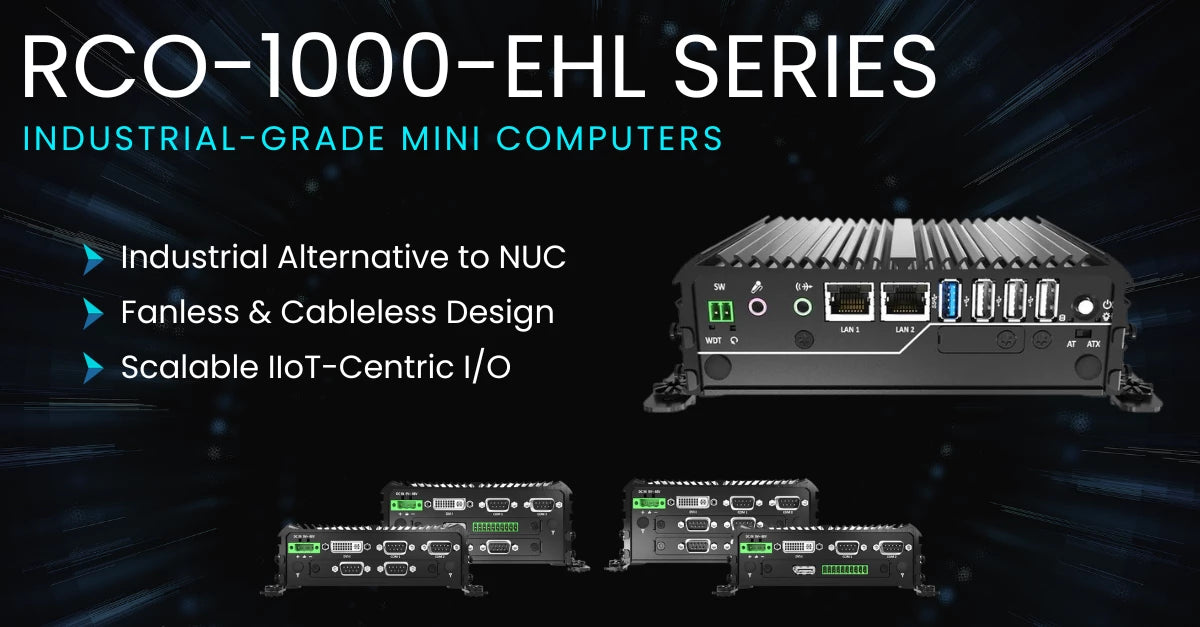 RCO-1000-EHL Series Fanless Industrial Mini Computer