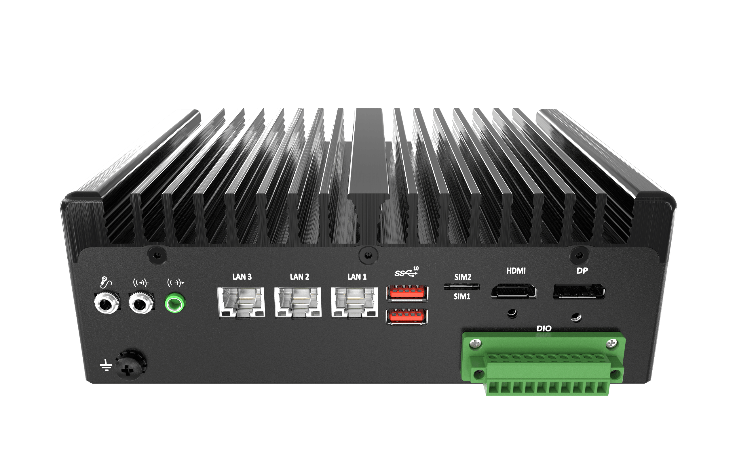 BCO-1000-ADLN-3LAN Fanless Mini Computer with 12th Gen Intel® IoTG N97 Processor, 1x DP, 1x HDMI, 2x COM, 3x LAN, 1x 2.5" Drive Bay