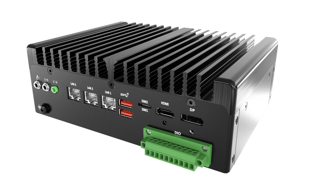BCO-1000-ADLN-3LAN Fanless Mini Computer with 12th Gen Intel® IoTG N97 Processor, 1x DP, 1x HDMI, 2x COM, 3x LAN, 1x 2.5