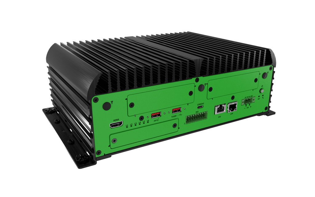 JCO-6000-ORN-B_4EBIO High Performance AI Edge Computer with NVIDIA Jetson AGX Orin™, 4x EDGEBoost I/O Support