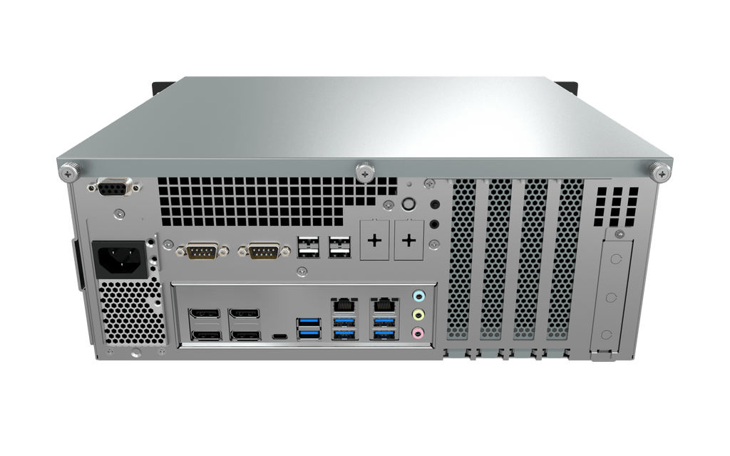 KCO-3000-RPL Fanned Industrial Computer with 3U Rackmount ,12/13th Gen Intel® Core® Processor and Q670E PCH, PCIe Gen 5, Dual GPU, USB Type-C