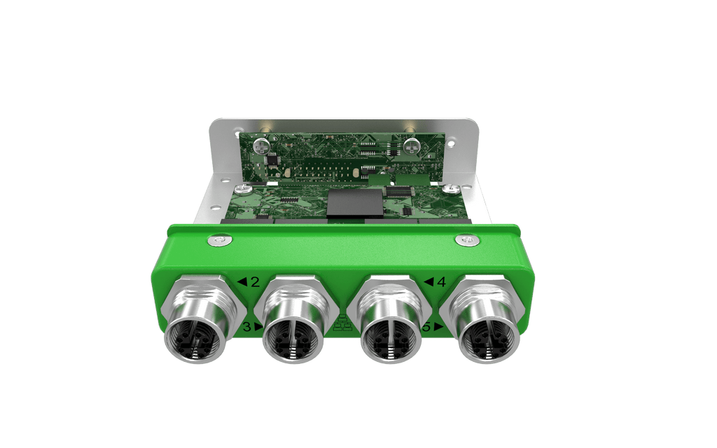 EBIO-4ETH-M12-J EDGEBoost I/O Module with 4x LAN M12 Ports