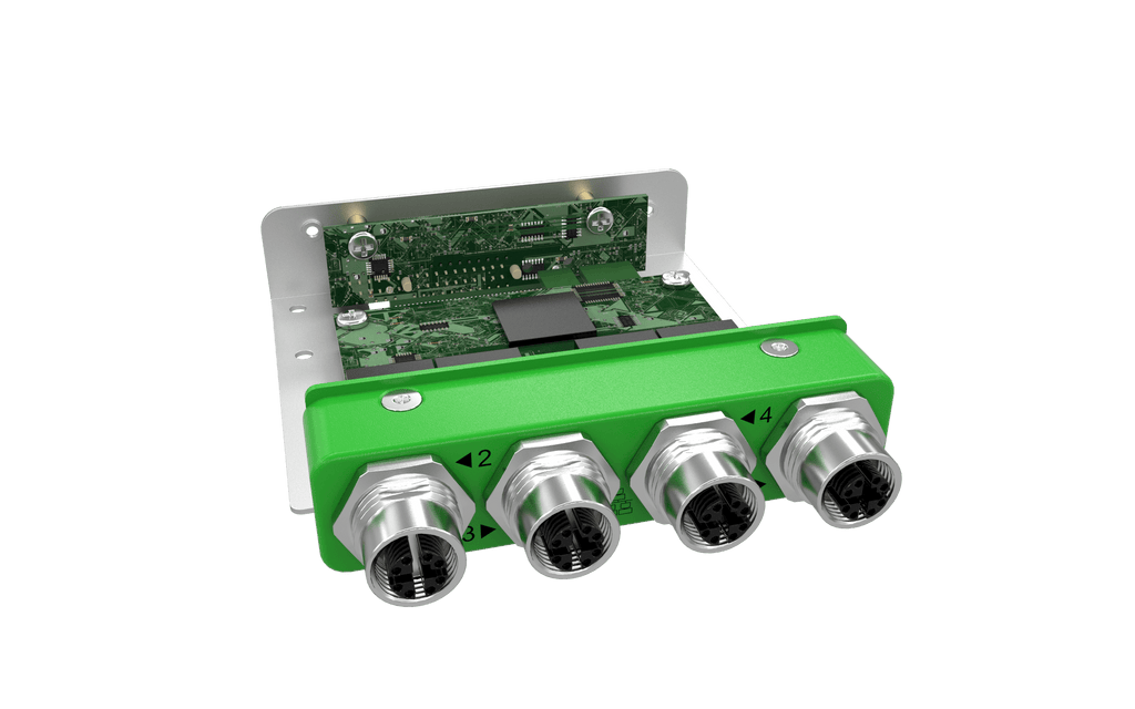 EBIO-4ETH-M12-J EDGEBoost I/O Module with 4x LAN M12 Ports