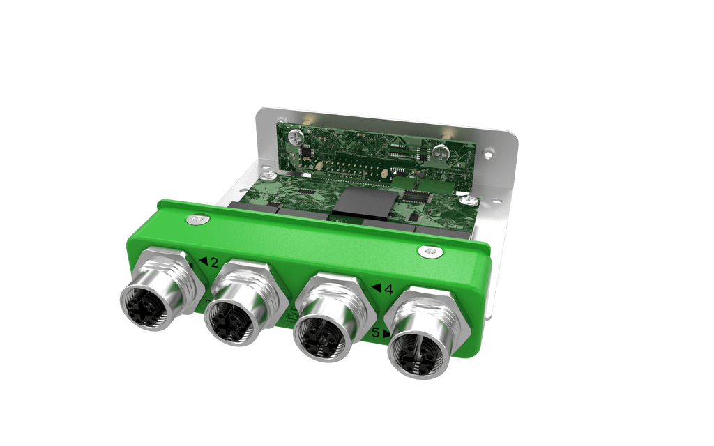 EBIO-4ETH-M12-J EDGEBoost I/O Module with 4x LAN M12 Ports