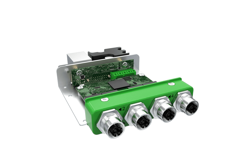 EBIO-4ETH-POE-M12-J EDGEBoost I/O Module with 4x PoE M12 Ports