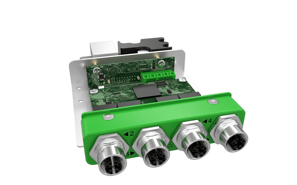 EBIO-4ETH-POE-M12-J EDGEBoost I/O Module with 4x PoE M12 Ports