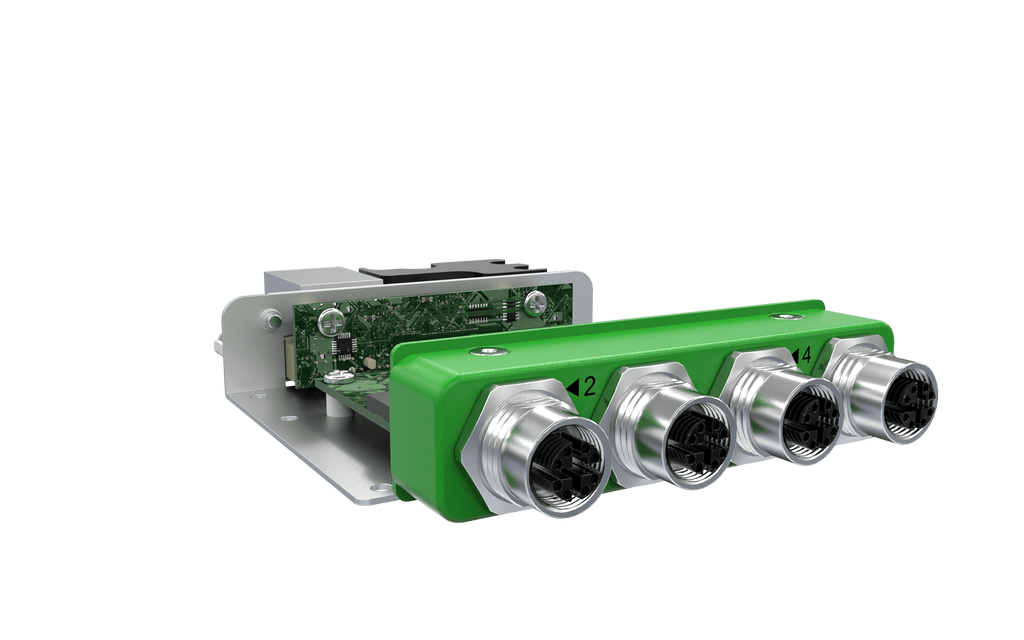 EBIO-4ETH-POE-M12-J EDGEBoost I/O Module with 4x PoE M12 Ports