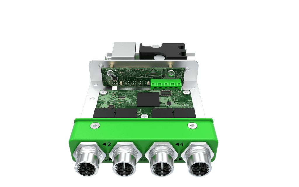 EBIO-4ETH-POE-M12-J EDGEBoost I/O Module with 4x PoE M12 Ports